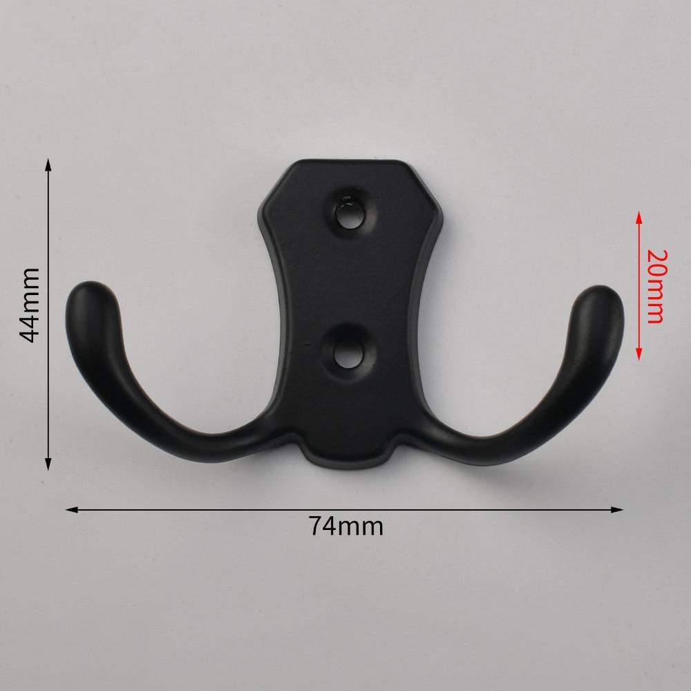 3PCS Zinc Alloy Double Hook European Style Double Prong Sheep Horn Hook Antique Finish Sturdy Fitting Room Hook Fitting Room