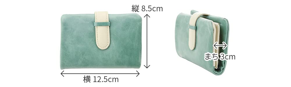 Bifold Wallet Genuine Leather Lyon 4355 Orange x Chocolate [Albero] AL-4355-40 Women's