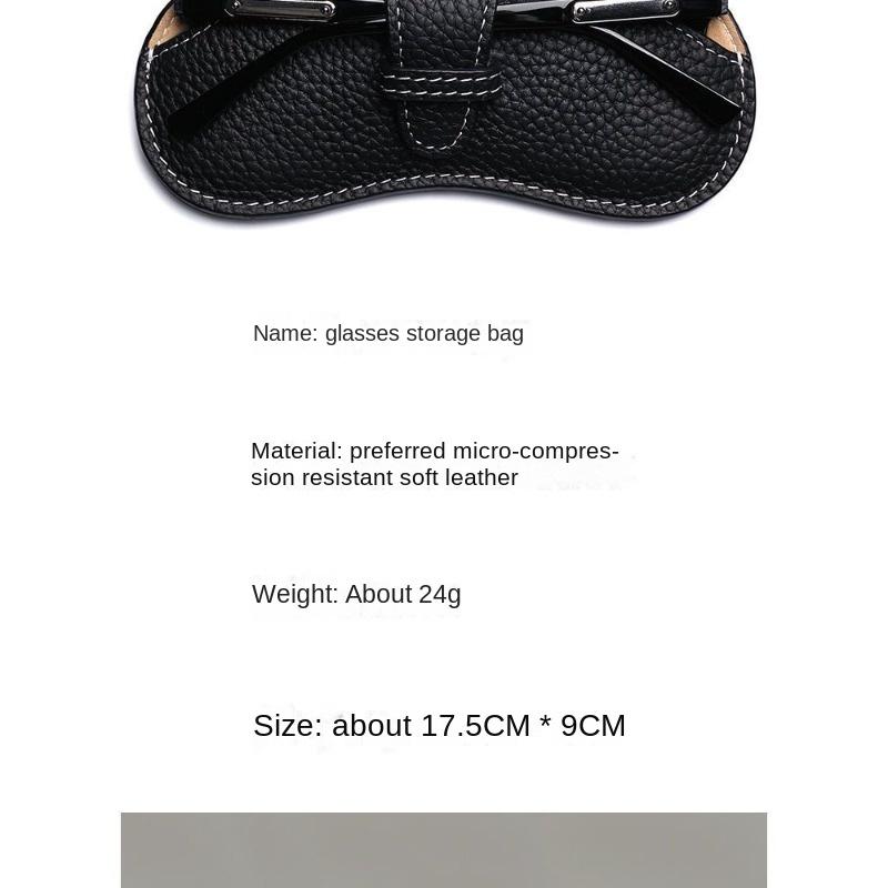Sac à lunettes en cuir souple portable ins étui à lunettes lunettes de soleil de compression pour hommes et femmes sac de rangement pour lunettes de myopie housse de protection