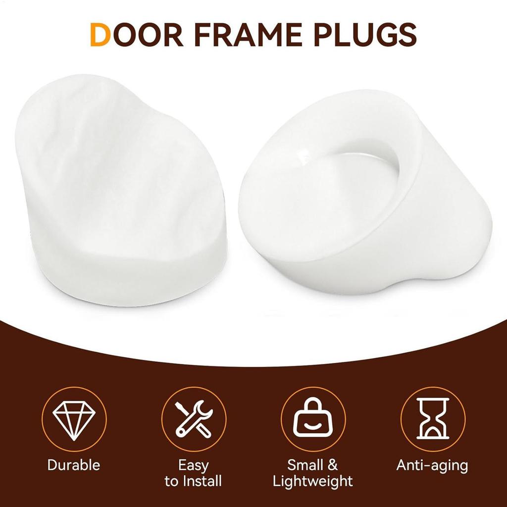 Zaślepki do otworów na śruby w drzwiach i oknach 50 sztuk Białe nasadki końcowe do drzwi i okien Osłony do otworów na śruby w ramach drzwi, okien, szafek, ogrodzeń