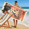 Delicious Cat Sushi 2D Flat Print Beach Towel, Large Soft Quick Dry Towel for Beach Camping SwimmingSSTJ0917425