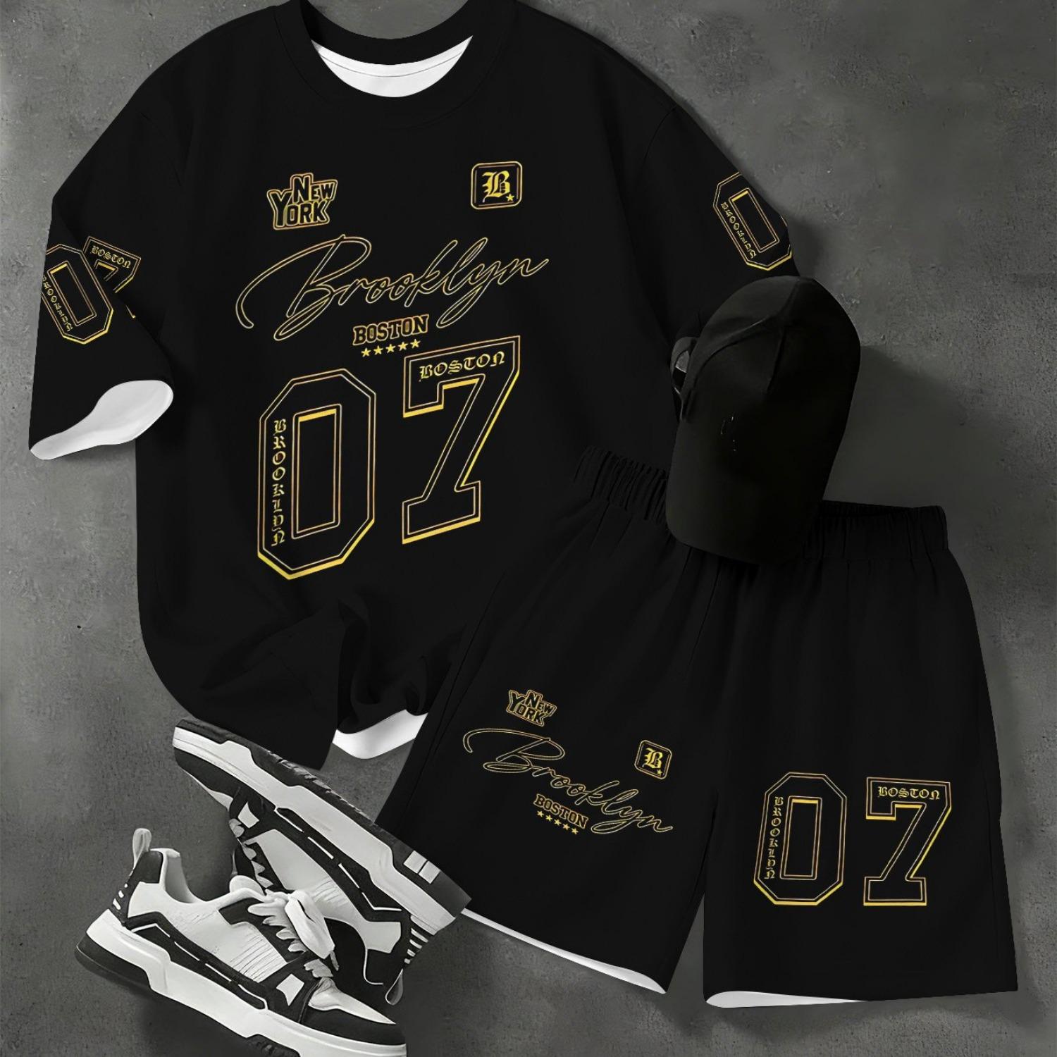 

Summer Boys and Girls Same Style Set 3D Printed Sports Set Top Pants Sports Set 5-6 Years