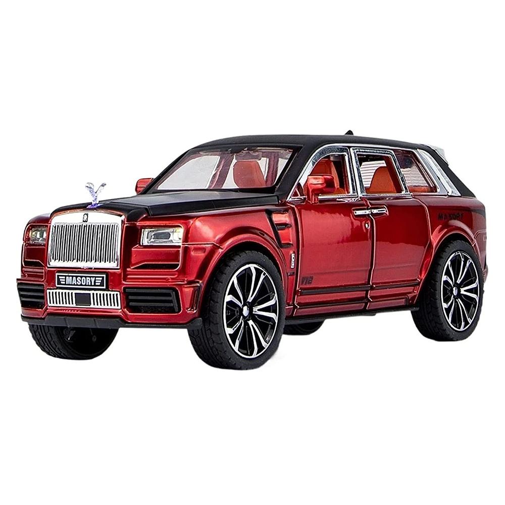 1/32 Scale Exclusive Alloy Metal Pull Back Die-cast Car CULLINAN MASORY Diecast Metal Pullback Toy Car with Openable Doors,Light Music Gifts Toy