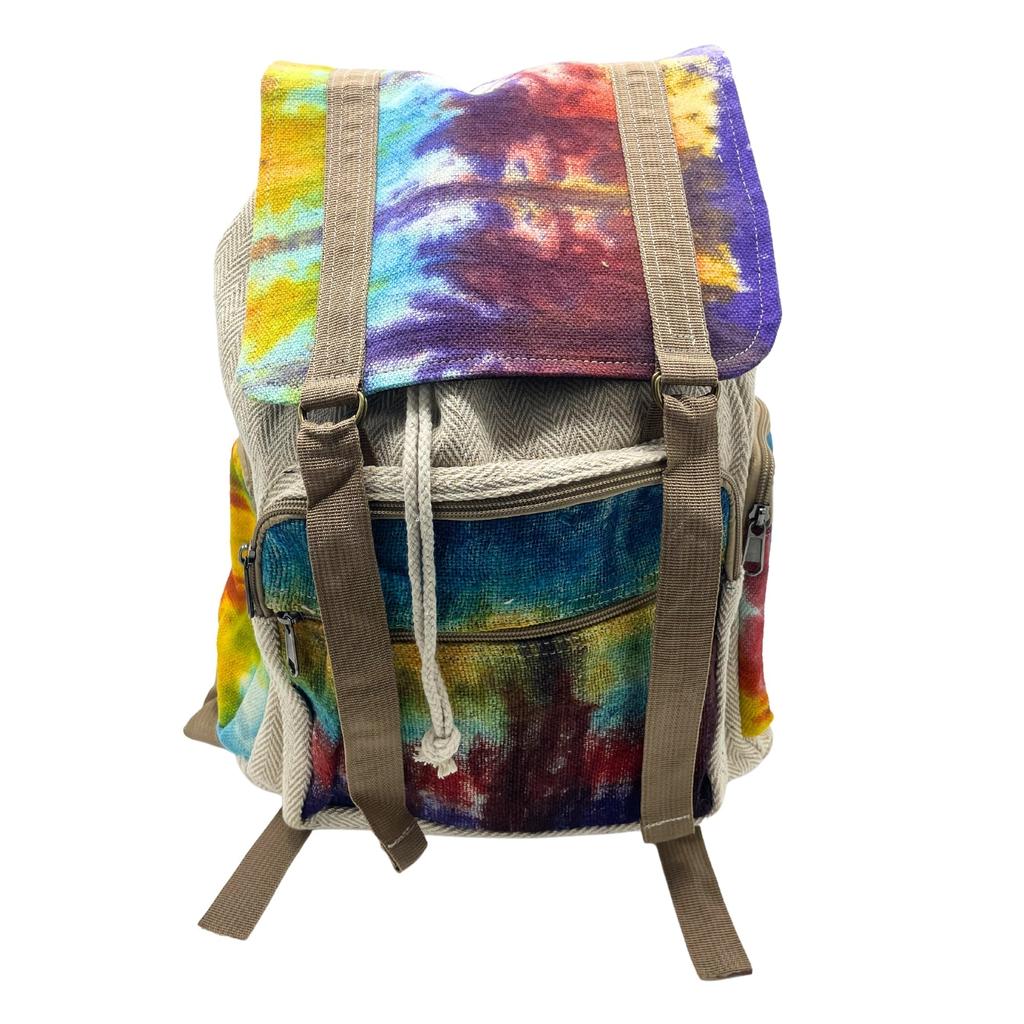 Hemp Backpack Tie Dye Large Square