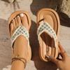 Retro Style Flip-flops Women's Summer Fashion Versatile Beach Vacation Wind Thick Bottom Non-slip Advanced Sense Sandals Wholesale JQ