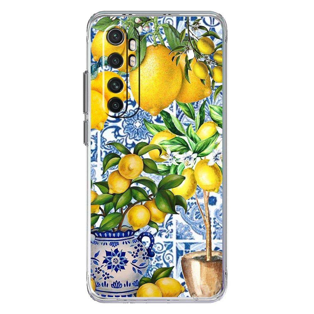Phone Case For Xiaomi Mi Poco X7 X6 X5 NFC X3 F7 Ultra F6 Pro F3 15 14T 14 13T 11 12 13 Lite Clear TPU Cover Retro Fruit lemon