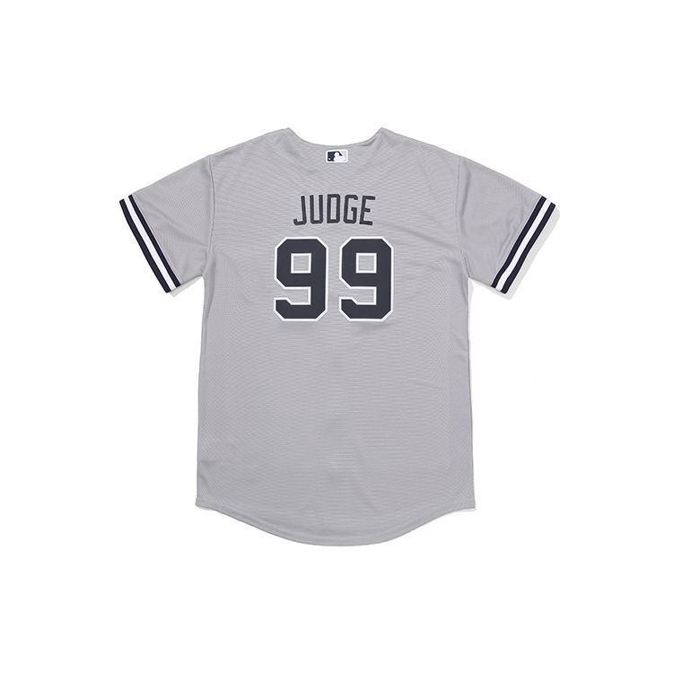 Nike X MLB New York Yankees Klasický potisk písmen Pohodlné ležérní tričko s krátkým rukávem Dětské topy Šedé 3Z3B7ZWBA-JUDGE