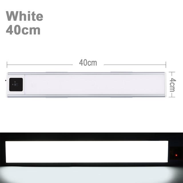 20/40cm Under Cabinet Light With Hand Sweep Sensor Switch USB Rechargeable Closet Night Lamp For Stairs Bedside Kitchen Lighting