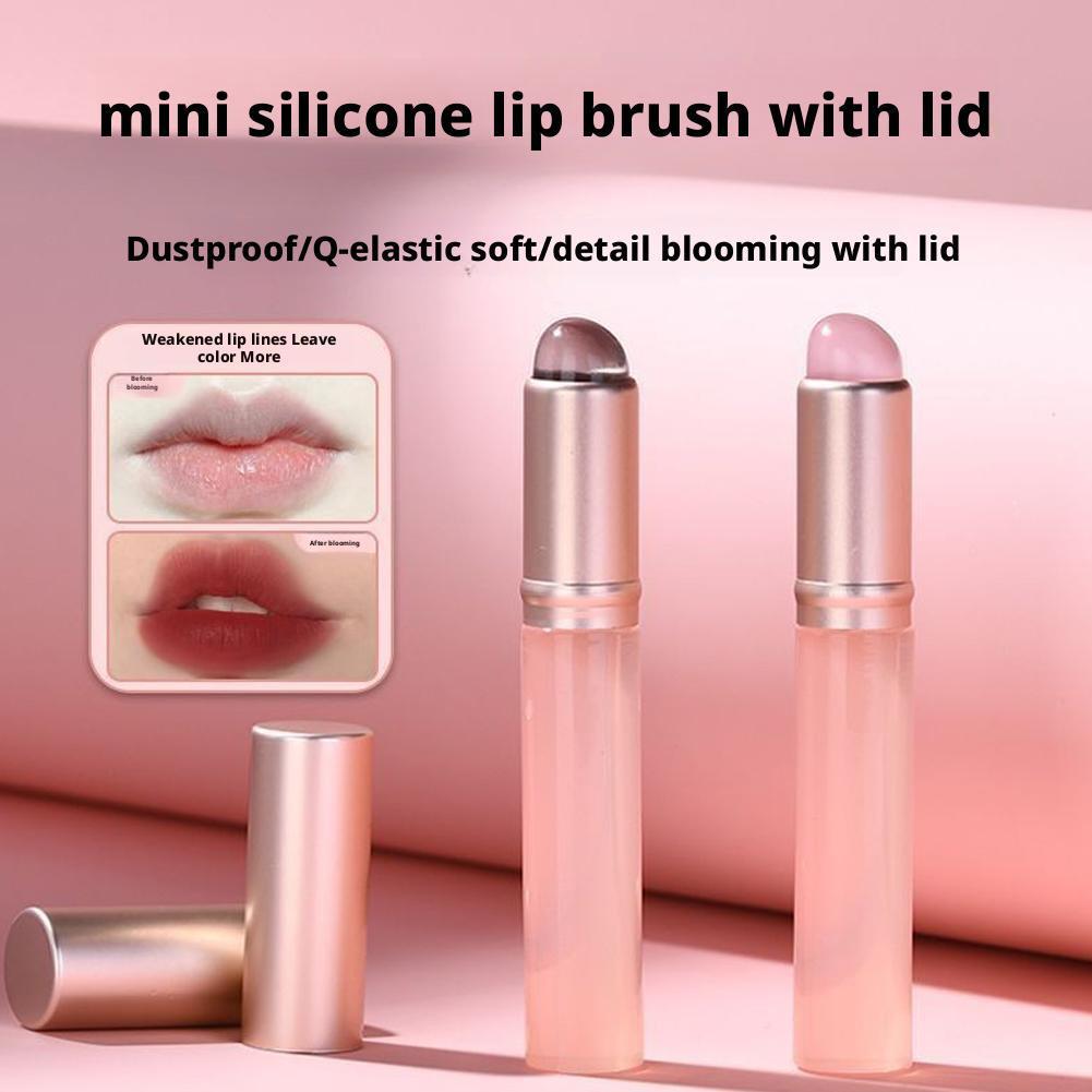 Mini Silicone Lip Brush Concealer Brushe With Cover Lip Mask Applicators Lip Gloss & Lipstick Brush Makeup Beauty Tool