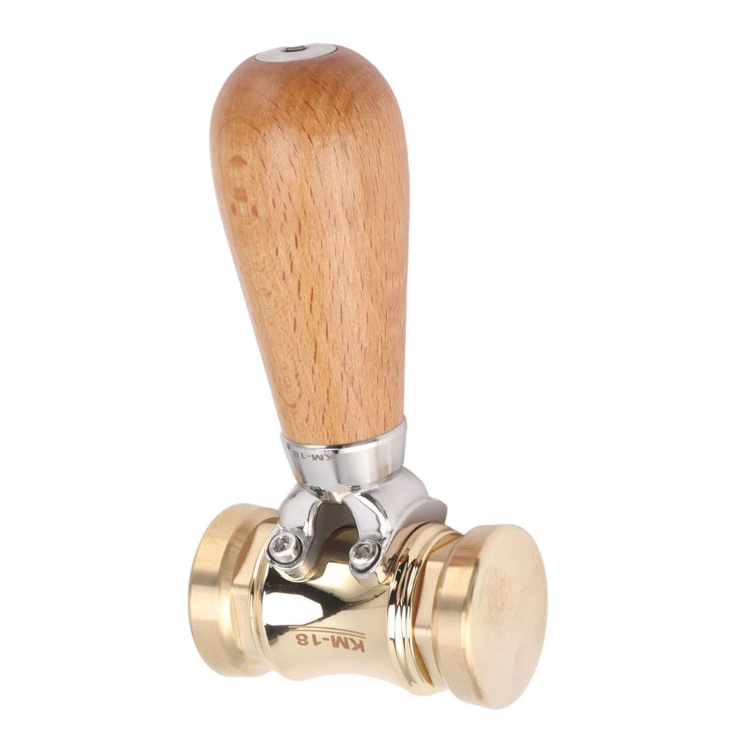 Woodworking Chisel Mallet Beech Wood Carpenter Hammer with Replaceable Solid Brass Head for