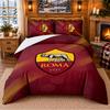 Set Biancheria da Letto 3 Pezzi Stampato Modello AS Roma Lenzuolo Federa per Decorazione Camera da Letto