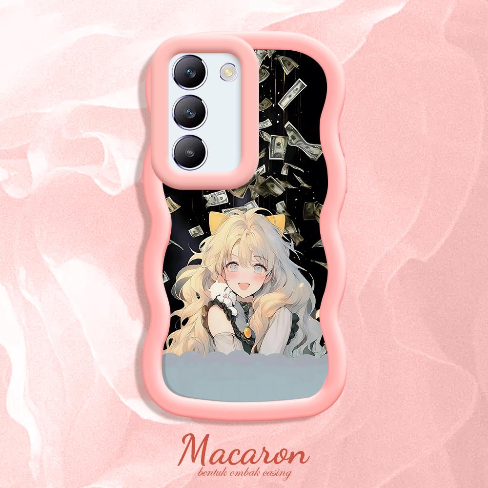 

Окрашенный узор Big Wave Edge Мягкий силиконовый материал Macaron чехол для телефона противоударный защитный резиновый чехол для OnePlus Vivo Motorola Moto Motorola Moto G22 розовый