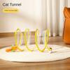 Cat Toys Cat Tunnel Teaser Bite Resistant Self Relief Mouse Feather Lagoon Collapsible Pet Tunnel Toys Cat Supplies