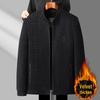 Dad's Fleece-Lined Winter Coat for Middle-Aged & Elderly Men - Warm Cotton Jacket for Autumn & Winter