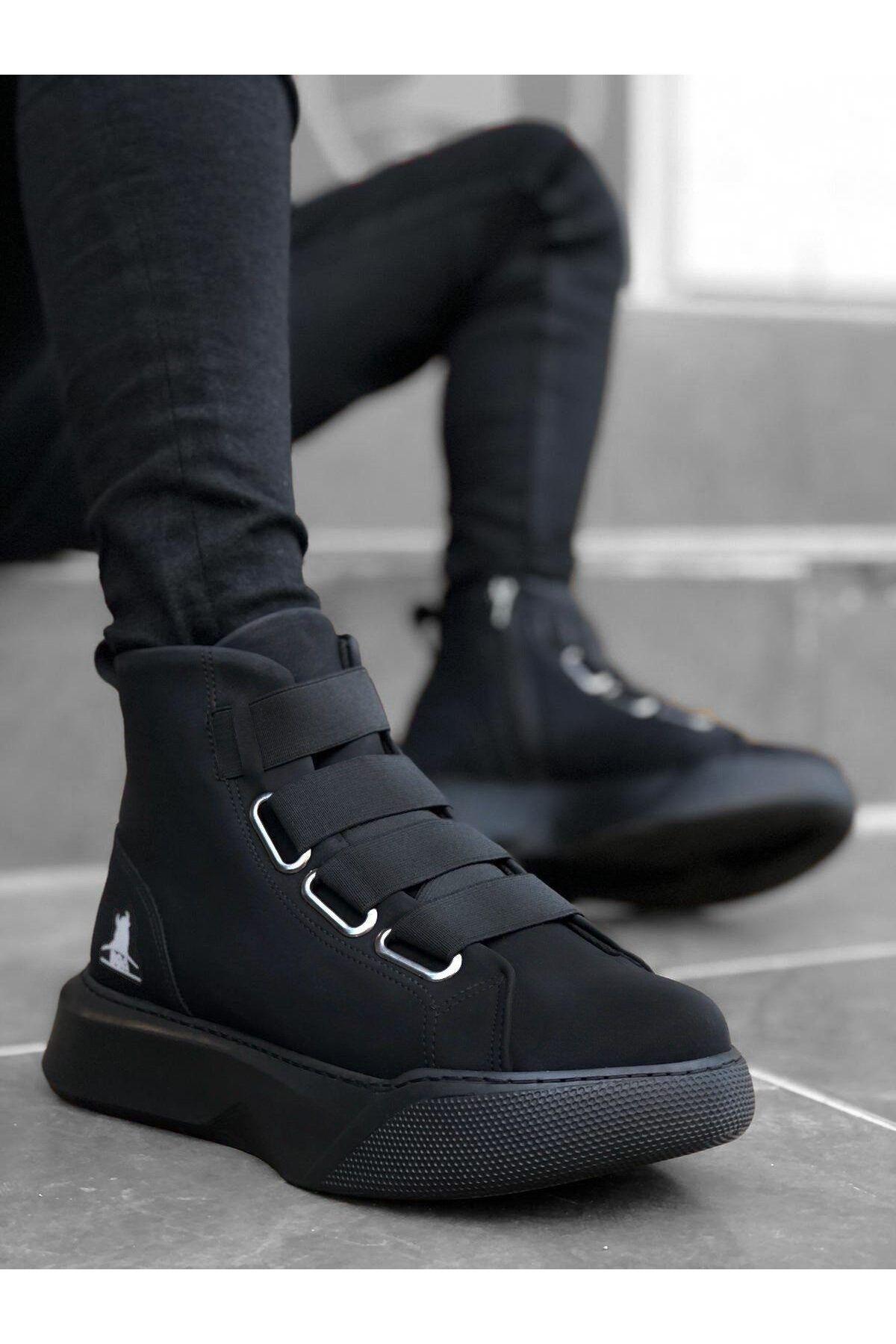 

Мужские модные текстильные ботинки на плоском каблуке, спортивные ботинки с высокой подошвой и черной подошвой, обувь