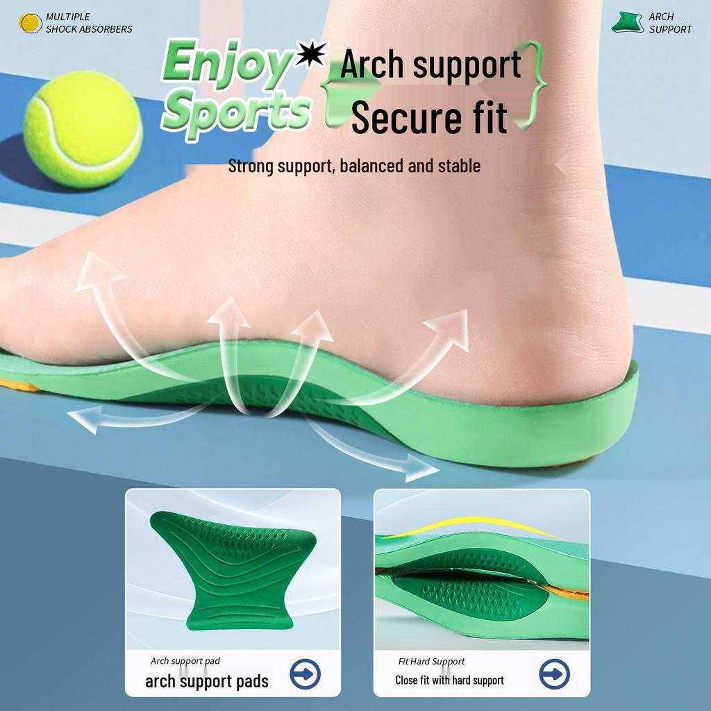 Orthotic Arch Support Insoles for Flat Feet - Anti-torsion, Sweat-wicking, High Elastic, Shock Absorption, Comfortable for Men and Women