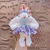 Cartoon Plush Princess Dress, Long-eared Rabbit Keychain, Cute Dress-up Rabbit Girl Bag Pendant