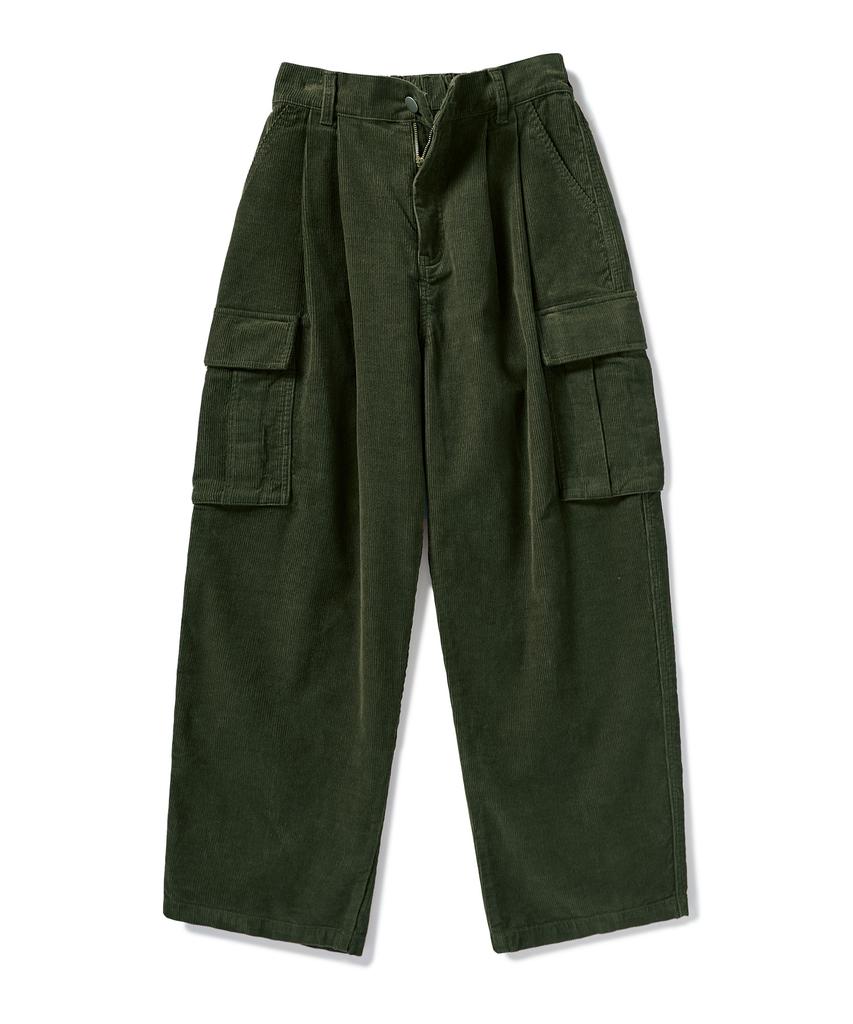 Peullukeu Corduroy Cargo Pants Khaki Fpt115