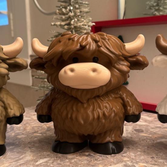 Seifenspender Highland Kuh Figur Handgefertigtes Design Seifenpumpe Auslaufsicher Badezimmer Küche Lotion Flasche