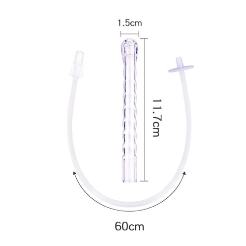 TOUFEIYUAN Multipurpose Enema Pump with Enema Syringe, Clean Shower, and Manual Pump for Bowel Movements, Unisex, 600ml Capacity, Includes One 60cm Tu