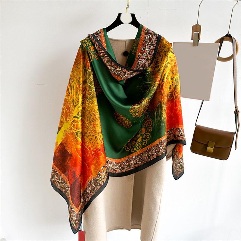 Luxuriöser hochwertiger Designer-Schal Bandana Damen Seidenschal Schals Muslimischer Hijab Tasche Bekleidungszubehör Wickeltuch Foulard Schal