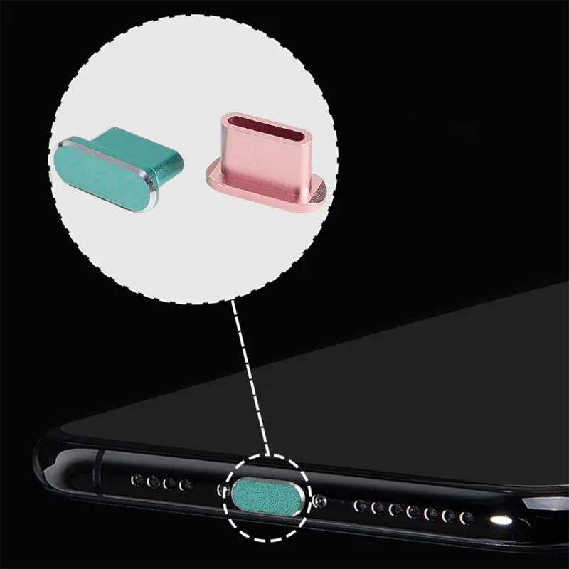 Type C Charging Hole Bung USB-C Dust Plug Metal Cover for Phone Grime Dirt Protection Charging Port for Iphone 15 Plus Pro Max