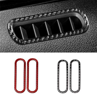 Car Door Air Conditioner Outlet Vent Cover Trim Sticker For Ford Mustang 2009-2013 Auto Interior Decoration Carbon Fiber