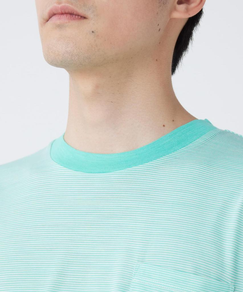 Summer Wool Stripe Short Sleeve LIGHT GREEN M [Snow Peak] T-Shirt CS-26SU009 T-shirt T-shirt Men's Women's