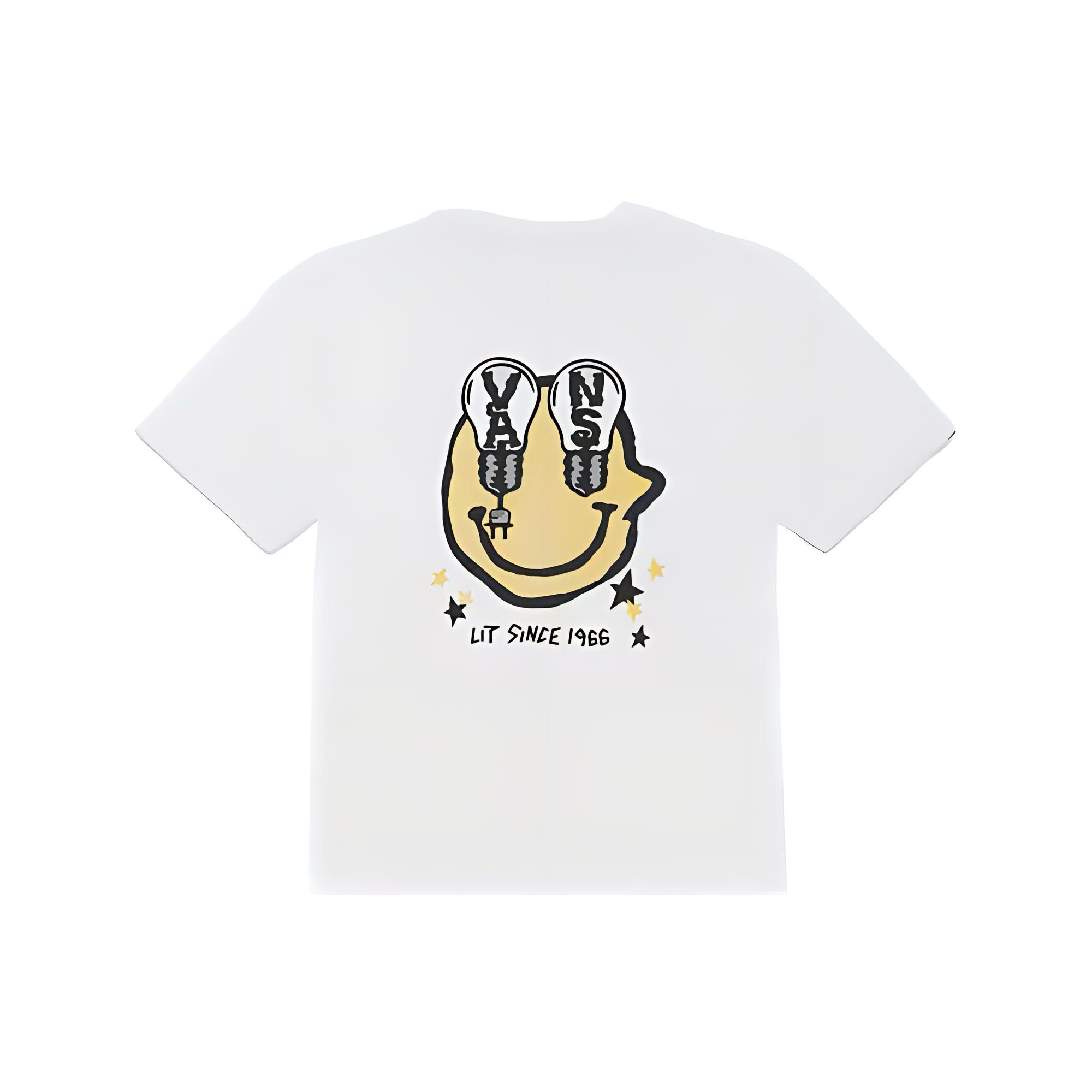 

Футболка Vans Smiley Face Light Bulb Logo Printed American Vintage с круглым вырезом и коротким рукавом, унисекс, топы белого цвета VN000909WHT S