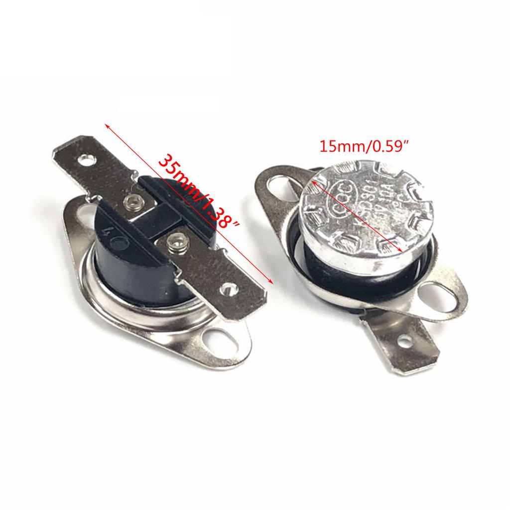 10 Pcs Normally Closed/Open Thermal Control-Switch KSD301 250V 10A 35-150degree Thermostat Temperature-Switch Durable