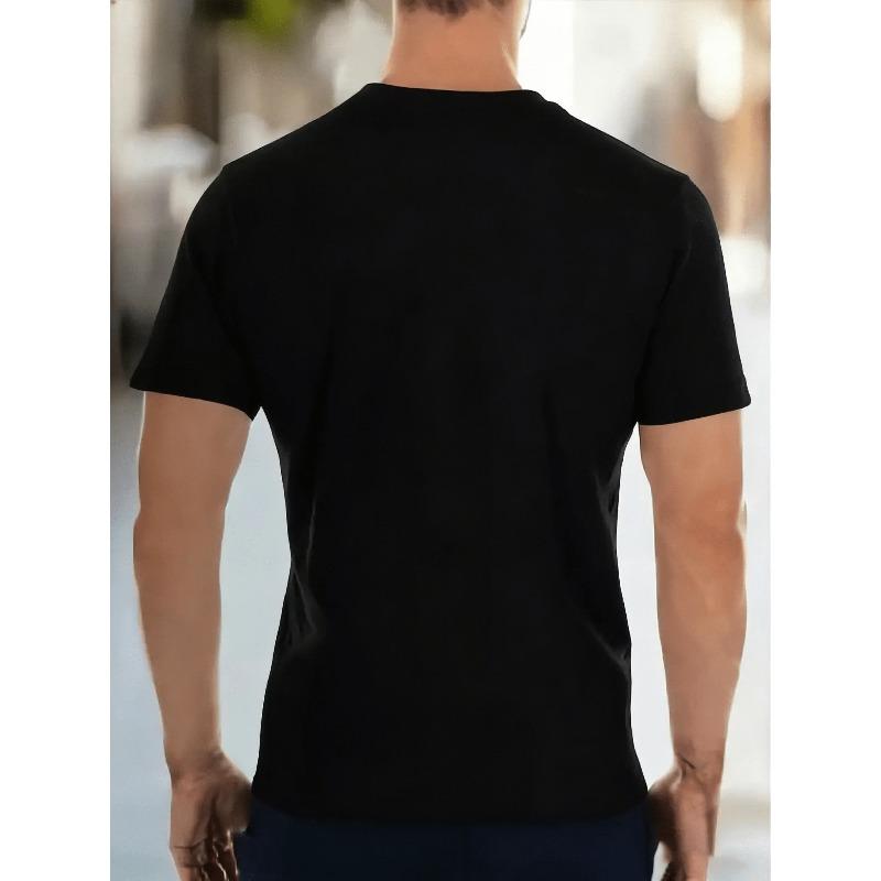 European Size Trendy Print Men'S T-Shirt Summer Casual Versatile Top