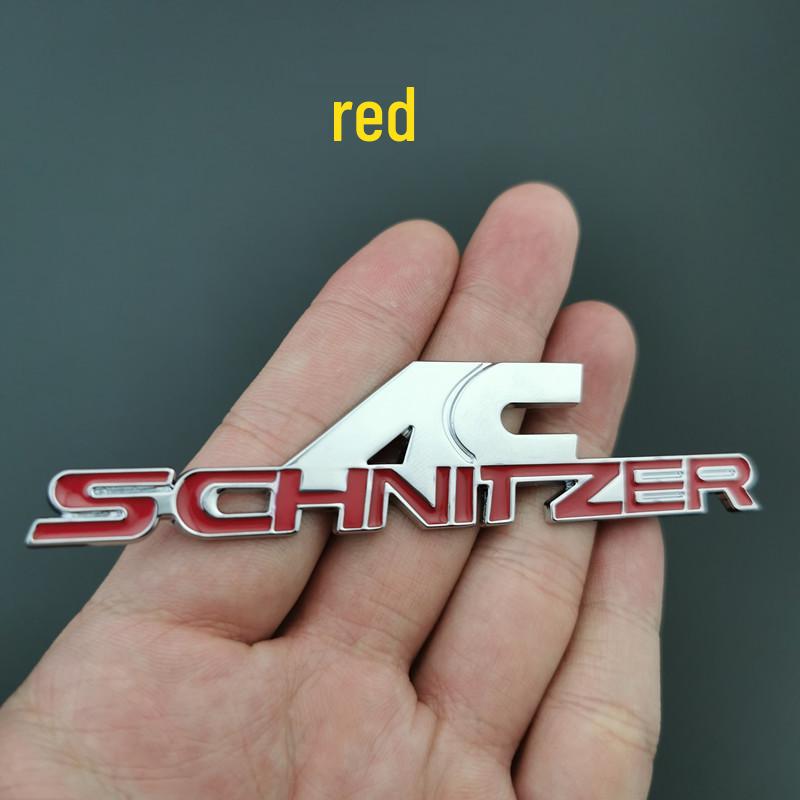 Compatible AC SCHNITZER 3D Metal Car Emblem Badge Sticker for Body and Rear Decor.