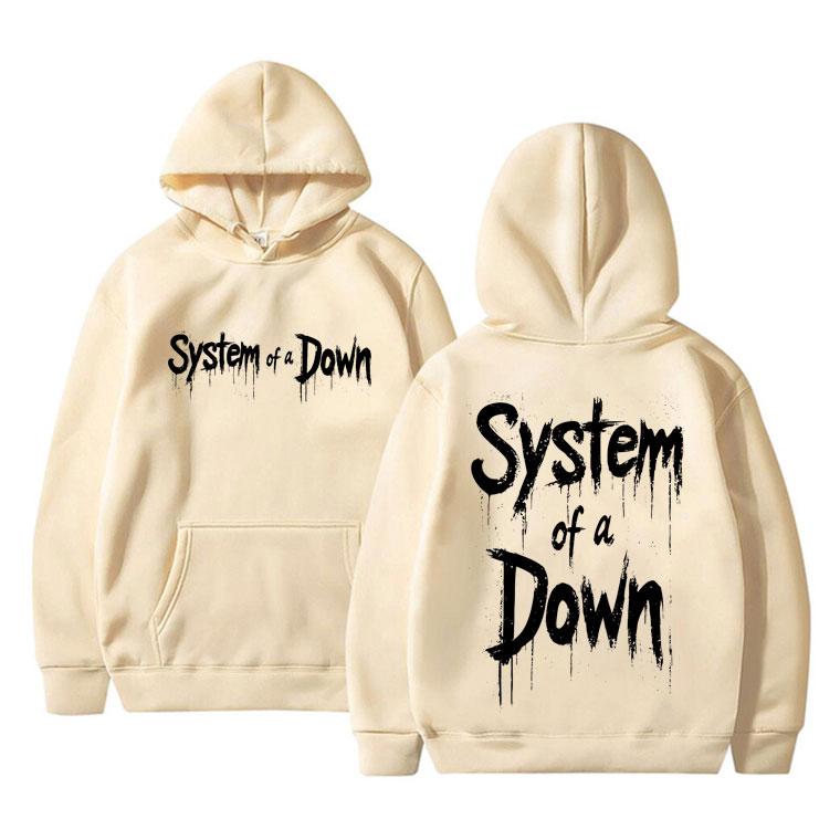 Alternative Metal Rock Band System of A Down Logo Graphic Hoodie Men Women Fashion Popular Pullover Man Casual Vintage Hoodies