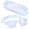 Adult Swimming Goggles, Anti-fog, Professional One-piece Silicone Large-frame Electroplated Swim Goggles