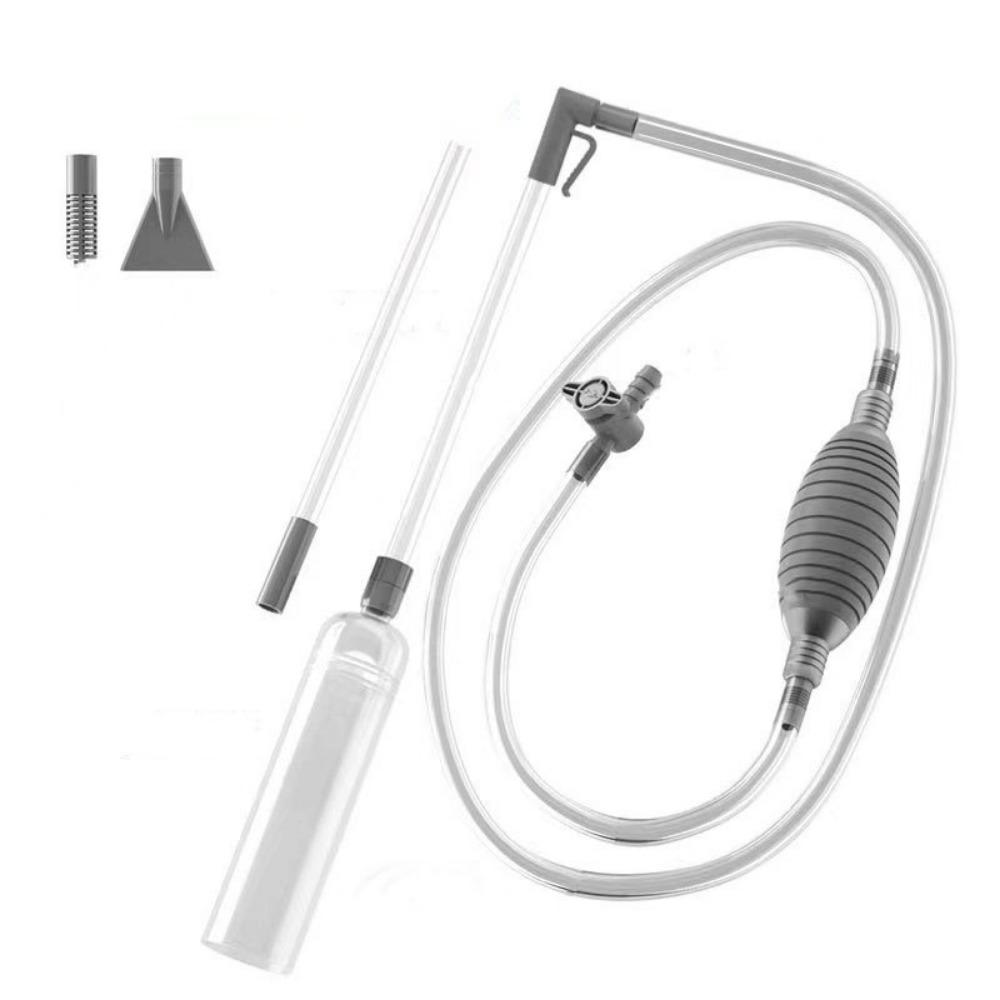 Handheld Fish Tank Water Changer Semi-Automatic with Outlet Valve Aquarium Siphon Cleaner Extension Tube with Filter Grid Kit