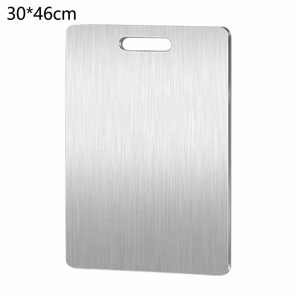 Stainless Steel Cutting Board Double Side Thickened Anti-Mold Kitchen Food Grade Chopping Board For Meat Fruit Vegetables