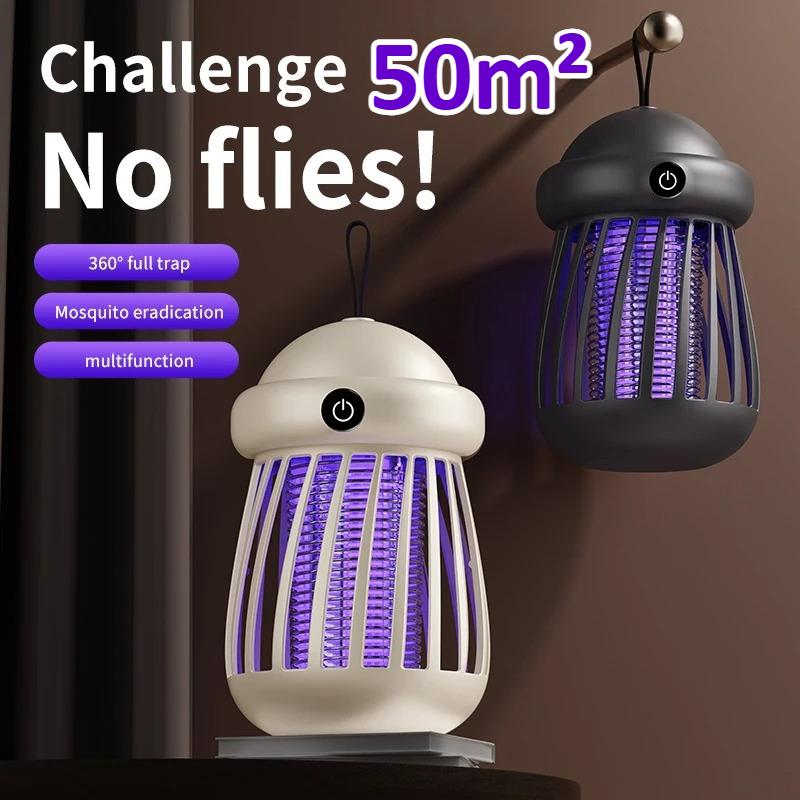 Electric Mosquito Killer Lamp with USB Power Insect Zapper & Night Light for Bedroom Outdoor Fly Trap with Shock-Proof Design