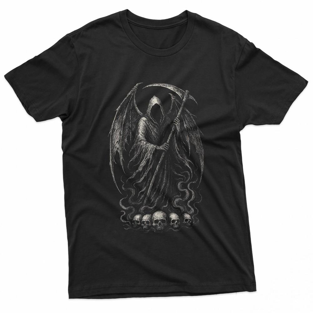 Grim Reaper Skeleton Goth Gothic Horror Skull Alt Aesthetic TShirt Unisex T-Shirt XXL