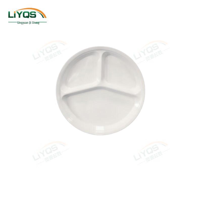 White Melamine Compartment Meal Plates & Trays