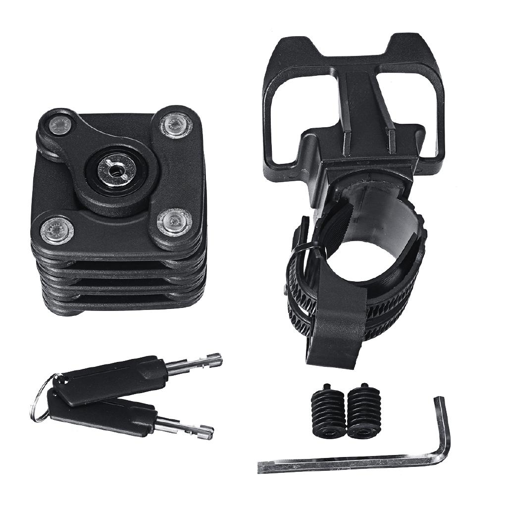 New 20 Sections 12 Level Portable Folding Bike Lock Digit Code Or Key Safety Chain Lock Hamburg-Lock Bicycle AntiTheft Locks Mount Bracket Bike Chain