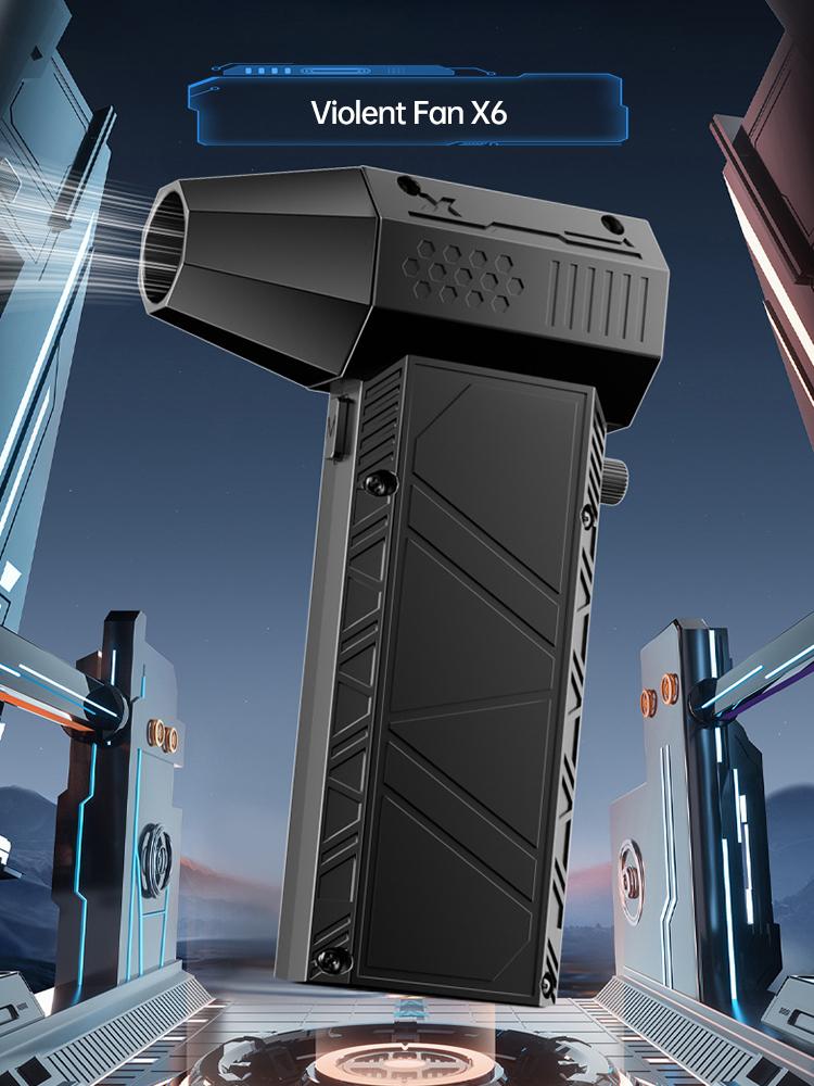 X6 Pro Violent Fan 400000RPM Powerful Air Blower Vacuum Dust Cleaner Type-C Charging Winds 53m/s Brushless Turbo Jet Blower Fan