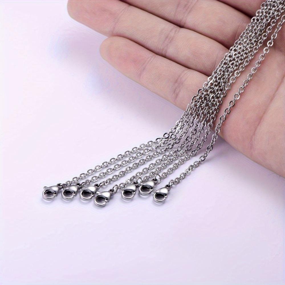 30/60 Flat Wire Chain Set. 1.5mm with lobster buckle for DIY elegant jewelry.