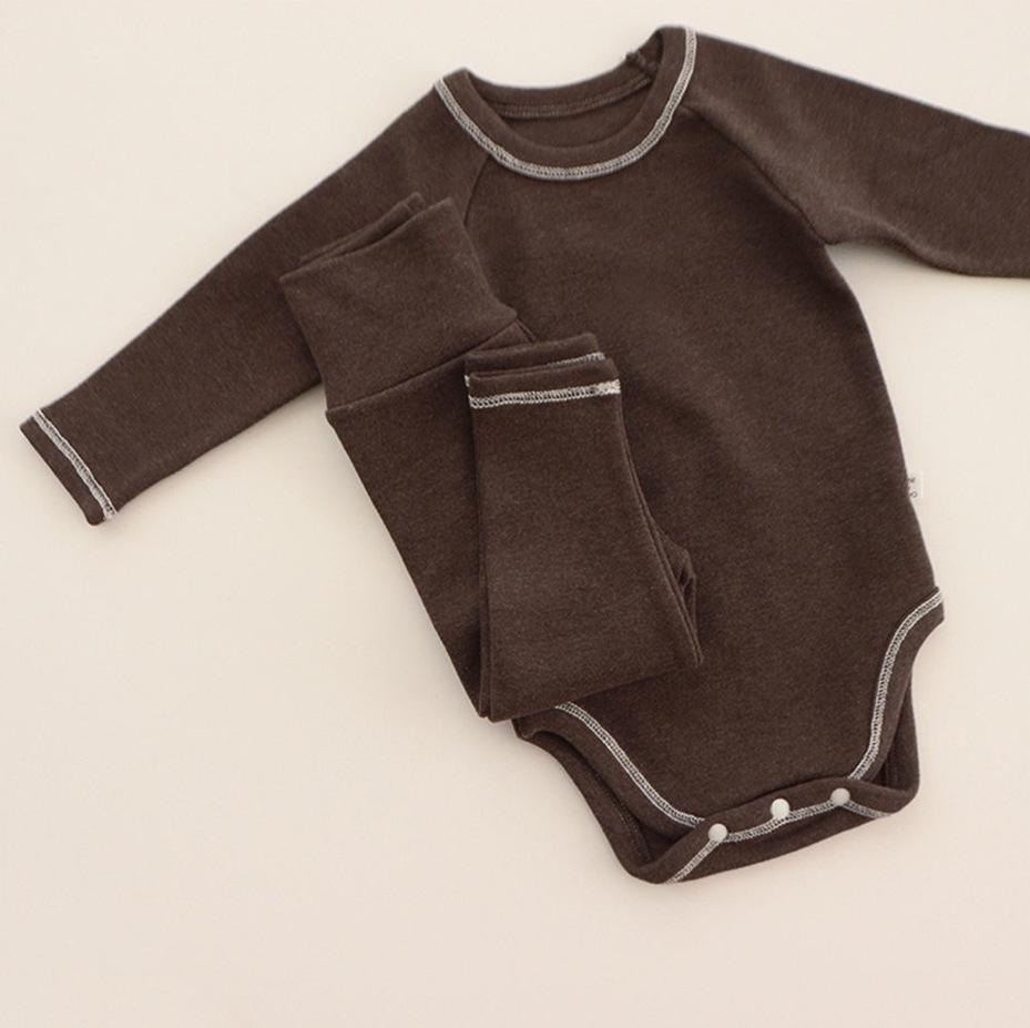 2024 Bunny Ears Baby Jumpsuit - Koreanisches Kinder-Herbstkrabbelset mit Bauchschutz