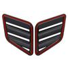 2X Engine Hood Vent For Renault Megane 3 RS Clio MK4 2010-2016 Louvers Air Scoop Bonnet Vent Cover Air Intake Cover Glossy Black
