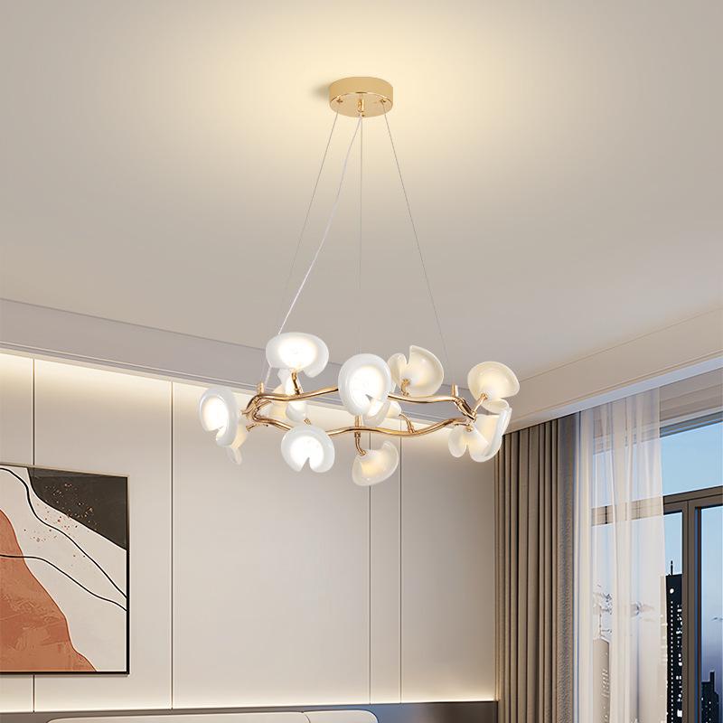 Modern Minimalist Ceramic Floral Lighting Designer Living Room Pendant Light