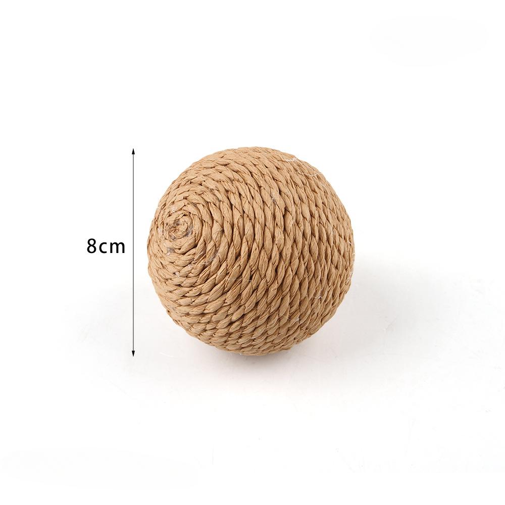 Cat Toys Interactive Scratch Chew Ball Handmade Weave Kitty Fun Cat Toy Ball Cat Scratcher Bite Ball Toy Pet Products