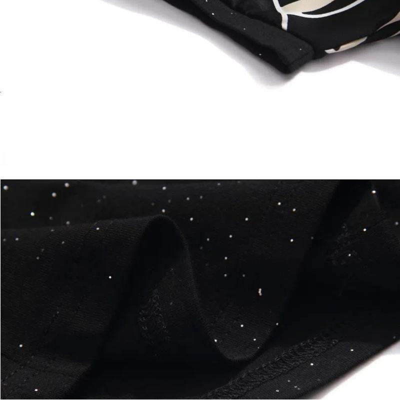 Women's Clothing Summer Short Sleeve Sequined Geometric Printing Crew Neck Pullover T-shirt Casual Fashion Elegant Trendy Tops