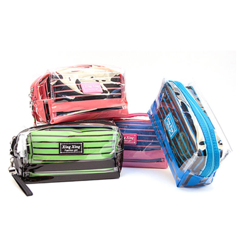 

Beach bag double transparent pouch striped type 4 types to choose from 1725 green