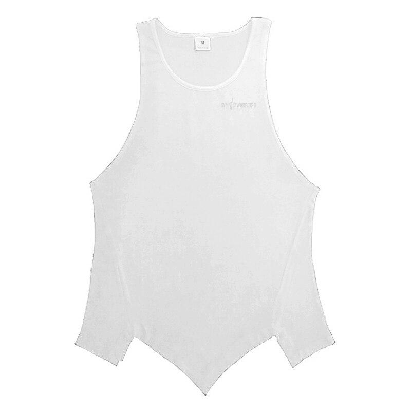 Pánské oblečení na tělocvik léto Příjemné k pokožce a měkké trička bez rukávů prodyšné volné móda nepravidelný lem Bodybuilding tílka