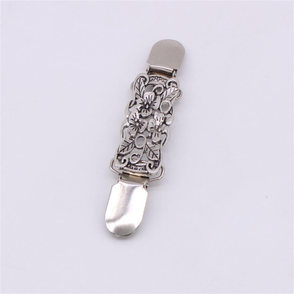 Trendy Winter Retro Flower Pattern Cardigan Clip Shawl Brooch Sweater Blouse Pin Duck Clip Clasps